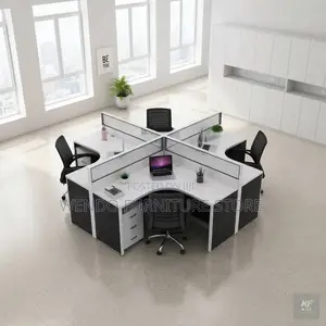 Office Workstation; Curved Advanced Office Workstation With Pedestal