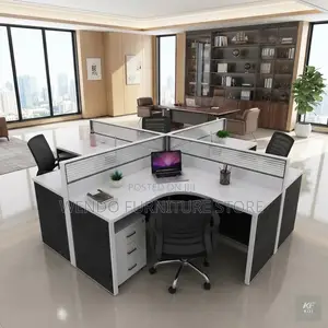 Office Workstation; Curved Advanced Office Workstation With Pedestal