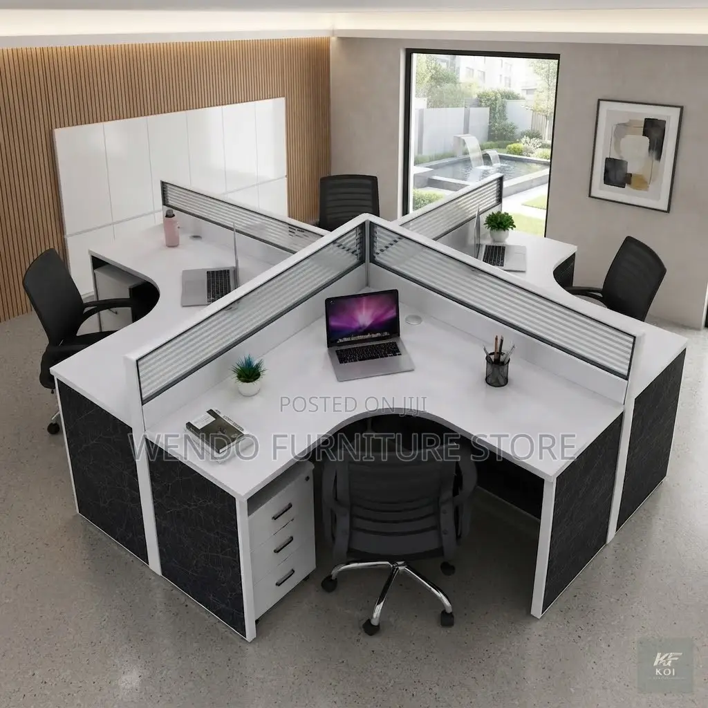 Office Workstation; Curved Advanced Office Workstation With Pedestal