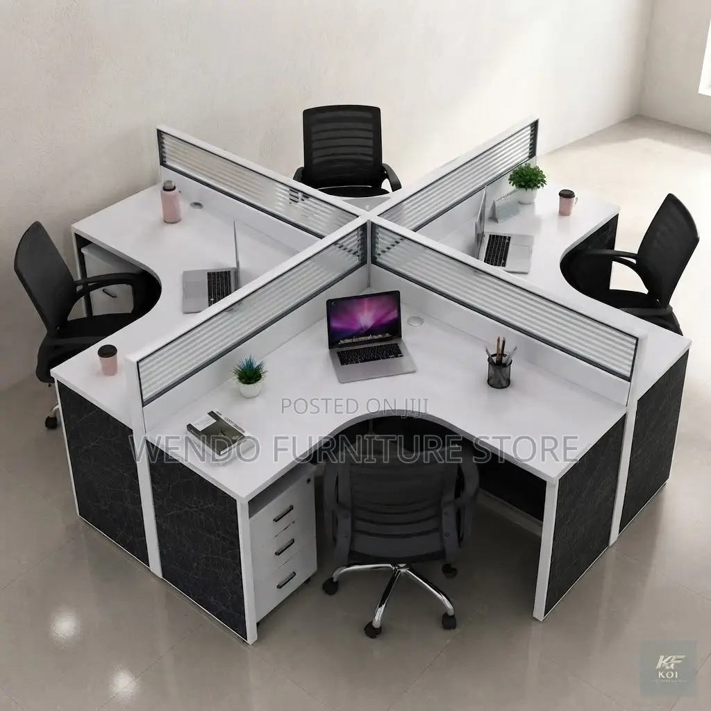 Office Workstation; Curved Advanced Office Workstation With Pedestal