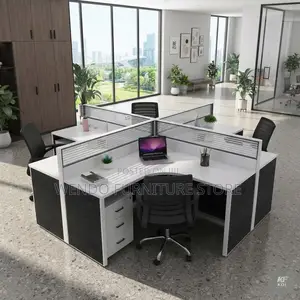 Office Workstation; Curved Advanced Office Workstation With Pedestal