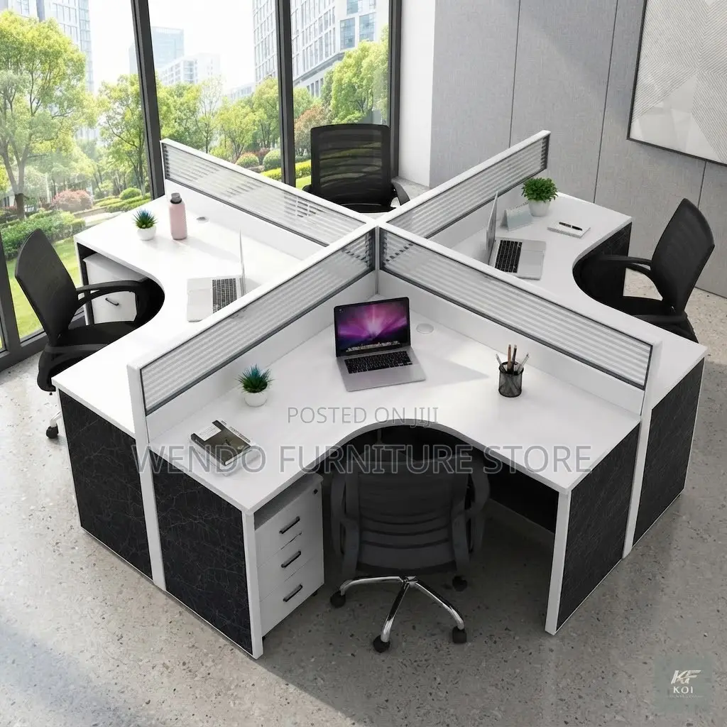 Office Workstation; Curved Advanced Office Workstation With Pedestal