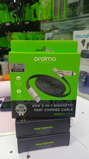 Oraimo SpeedLine 4 60W 2-in-1  Magnetic Cable