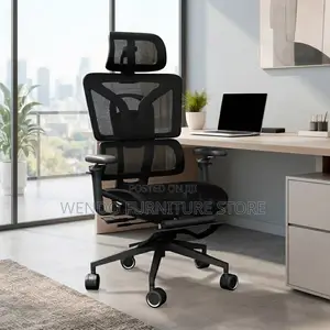 Office Chairs; Fabric Orthopedic Office Seat With Footrest