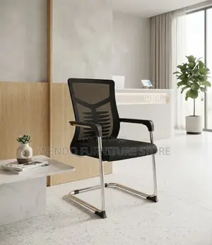 Office Chairs; Black Office Lobbies Visitors Chairs