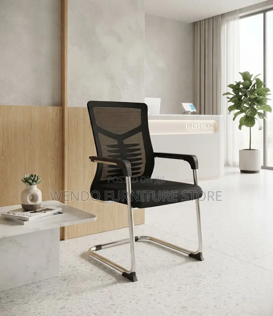 Office Chairs; Black Office Lobbies Visitors Chairs