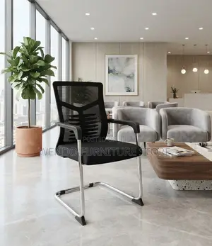 Office Chairs; Black Office Lobbies Visitors Chairs