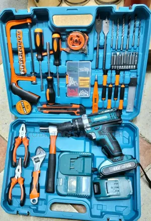 Makita Cordless Drill Set With Hammer 48V 2 Batteries and Accessories
