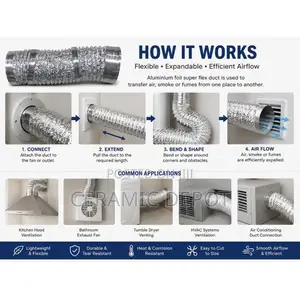 Aluminium Foil Super Flex Duct 150MM X 3.6M