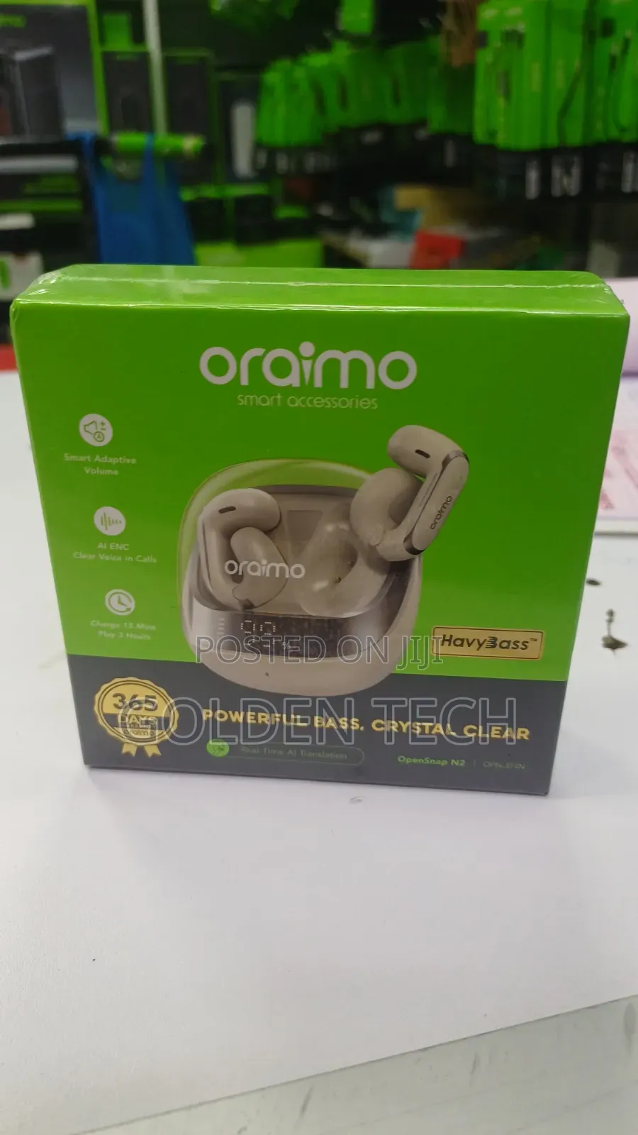 Oraimo OpenSnap N2 Quick Charging Deep Bass Open-Ear Earbuds