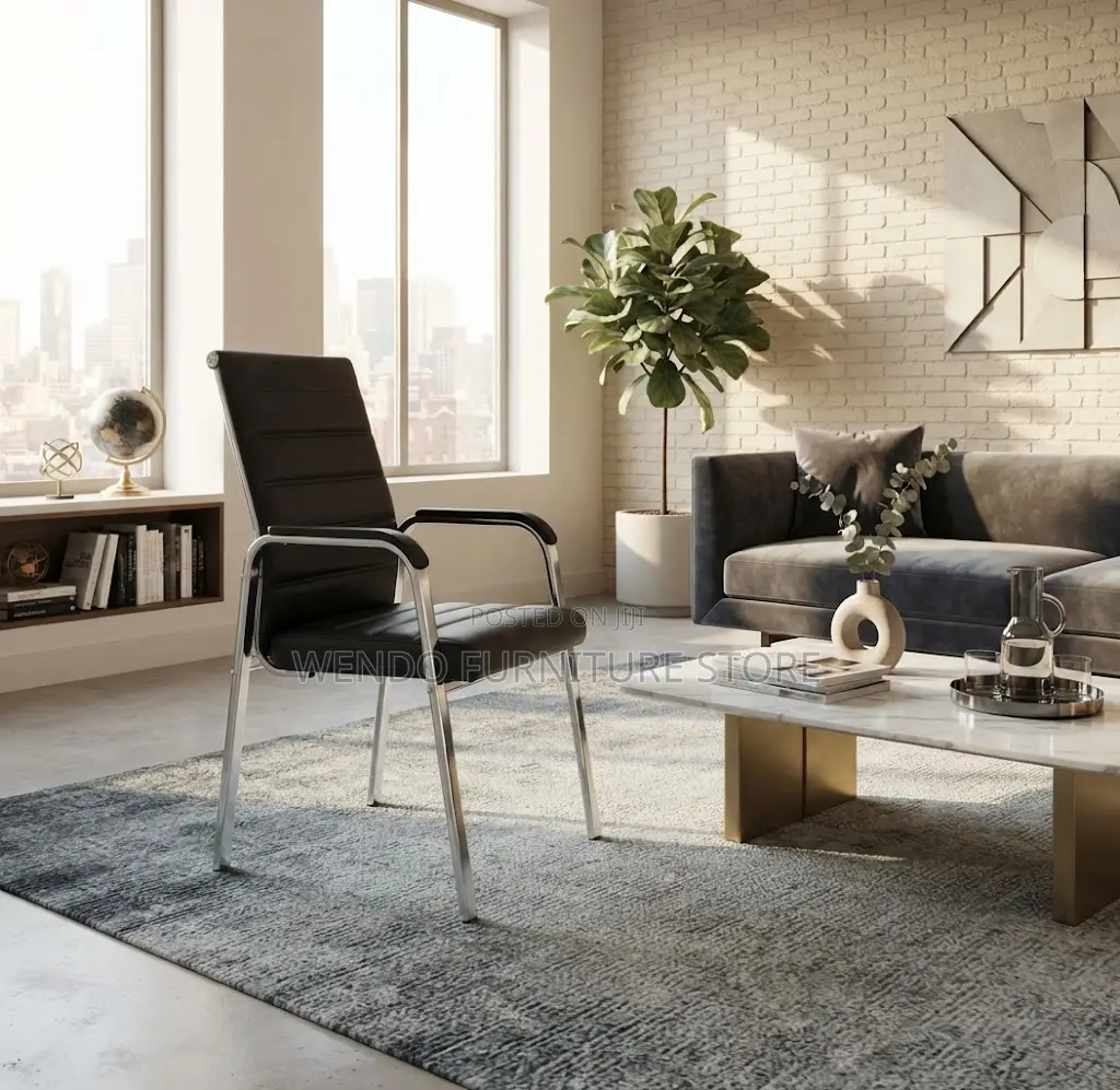 Office Chairs; Leather Backrest Office Visitor Chairs