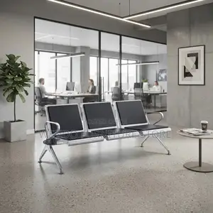 Office Benches; Leather Office Reception Three Seaters Bench