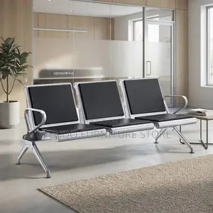 Office Benches; Leather Office Reception Three Seaters Bench
