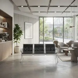 Office Benches; Leather Office Reception Three Seaters Bench