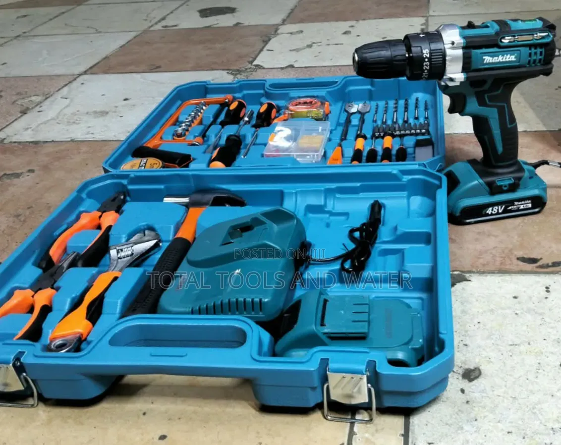 Powerful MAKITA CORDLESS Drill Set 2 Battery 48V Best for Gypsum Jobs