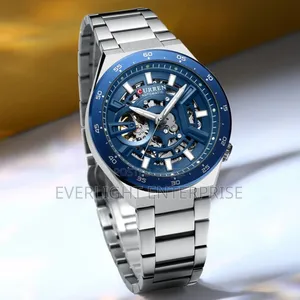 Skeleton Dial Curren Automatic Watch