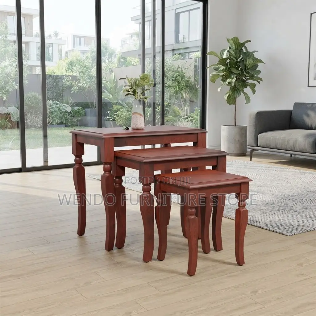 Coffee Table; Mahogany Executive Triple Home Office Coffee Table