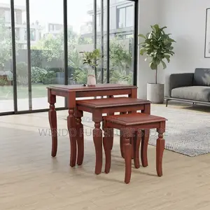 Coffee Table; Mahogany Executive Triple Home Office Coffee Table