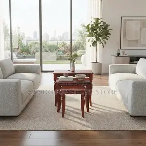 Coffee Table; Mahogany Executive Triple Home Office Coffee Table