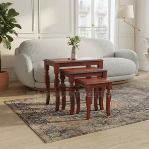 Coffee Table; Mahogany Executive Triple Home Office Coffee Table