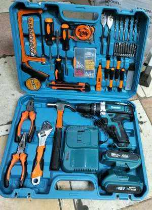 Carpentry Makita Cordless Drill Set 48v 2 Battery and Accessories