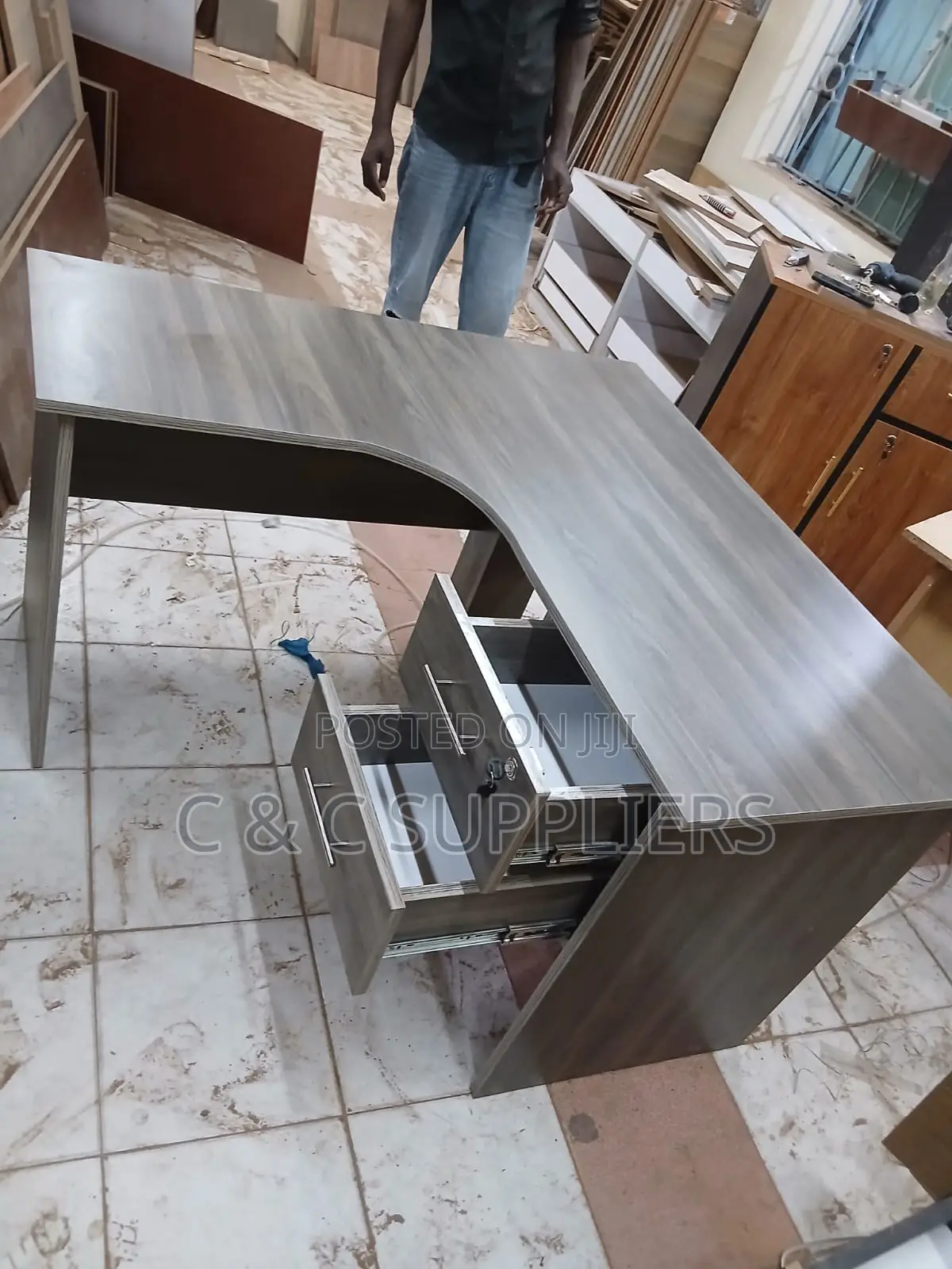 Custom L-Shaped Home Study Desk-140cm