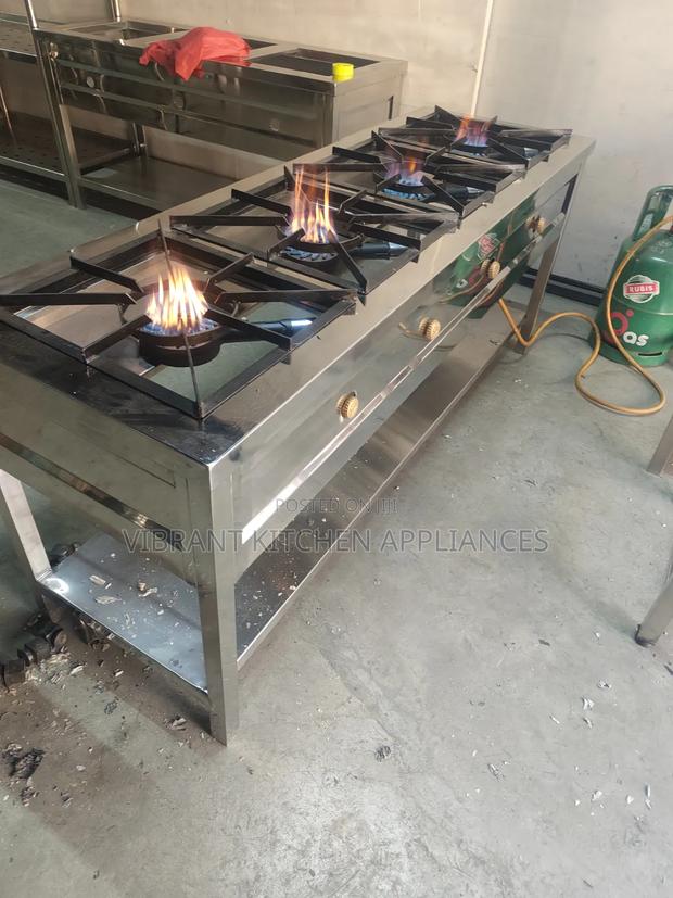 4-Burner Commercial Gas Cooker