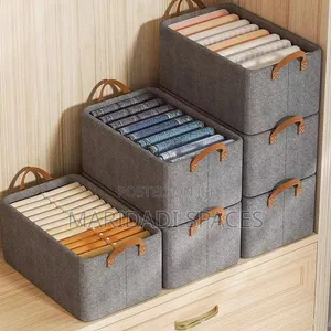 *Foldable Wardrobe Clothes Organizer Box With Handles*