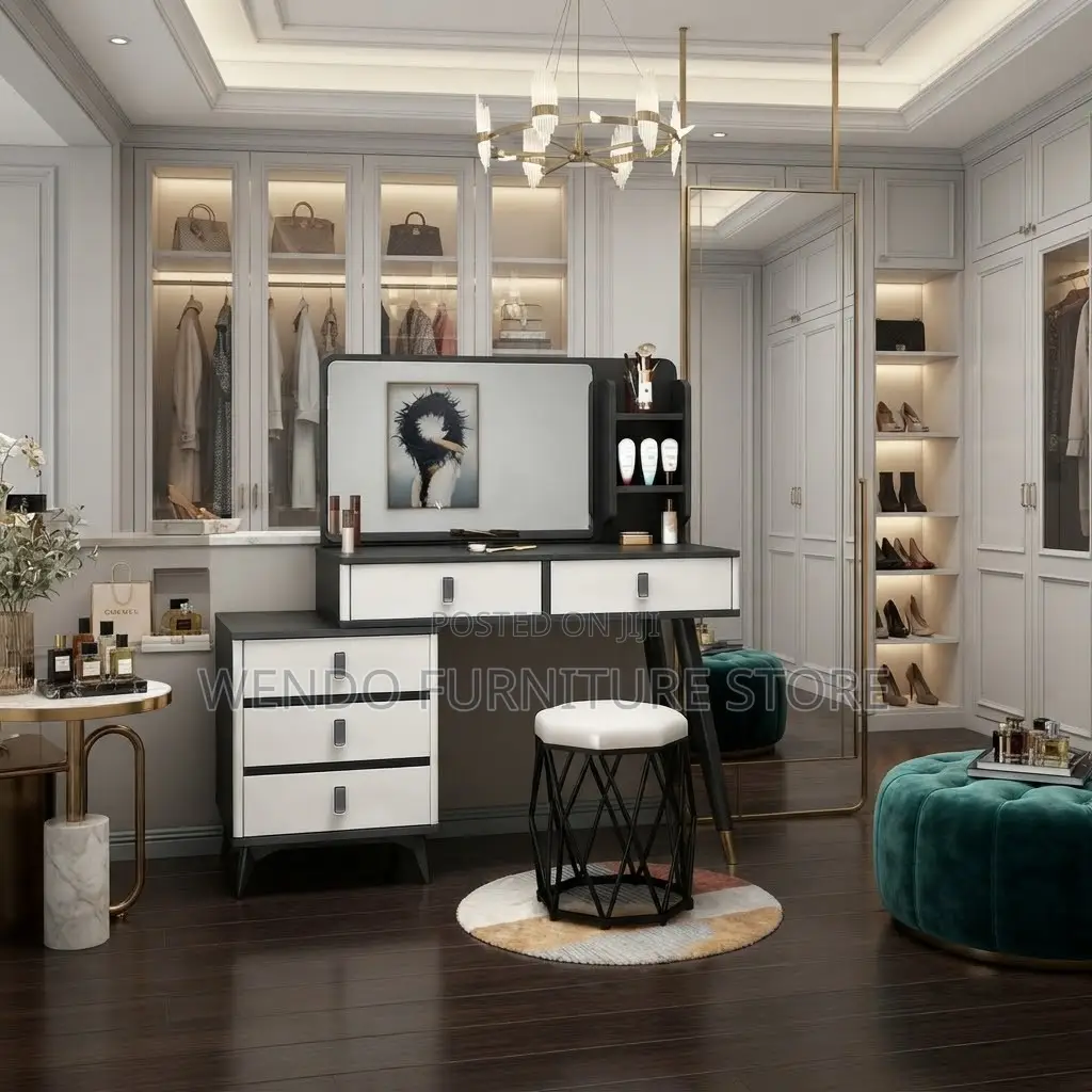 Dressers; Wooden Home Dressers Vanity Set
