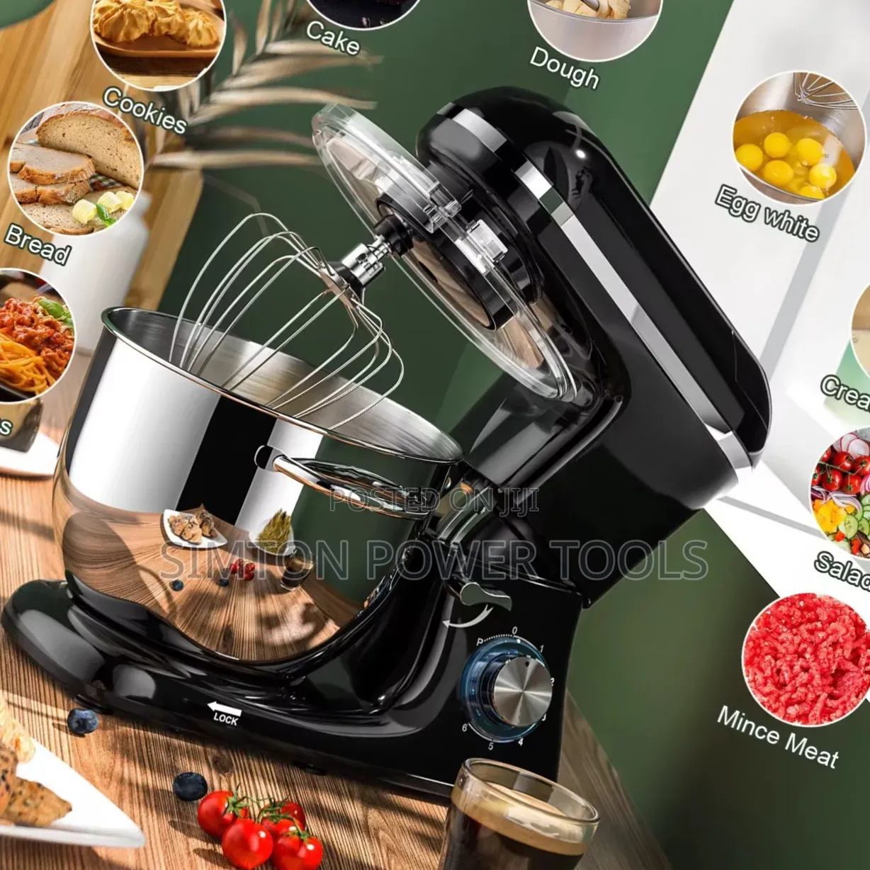 REKI Multipurpose Heavy Duty Commercial Stand Mixer, 6 Liter Capacity