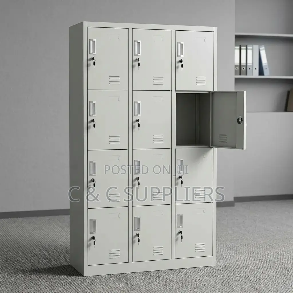 12-Doors Metallic Locker Cabinet.