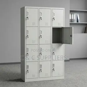 12-Doors Metallic Locker Cabinet.