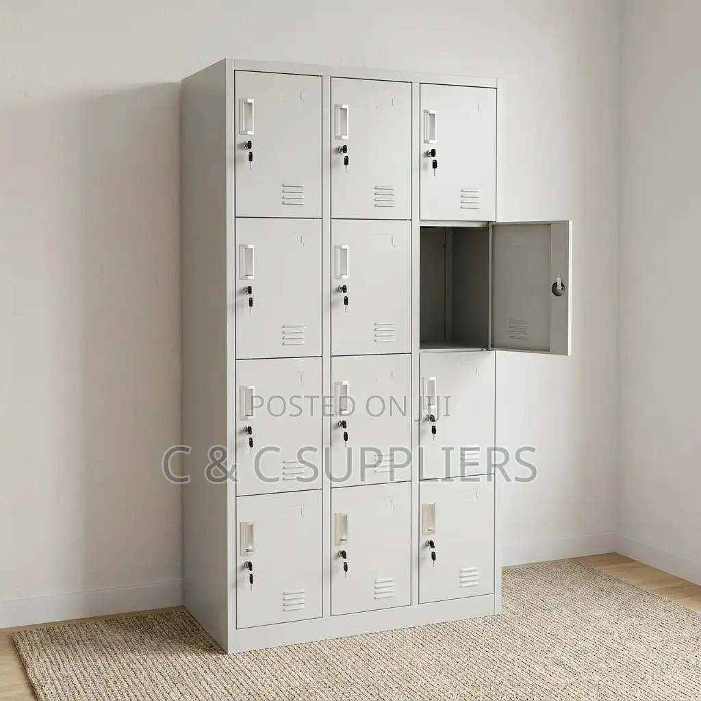 12-Doors Metallic Locker Cabinet.