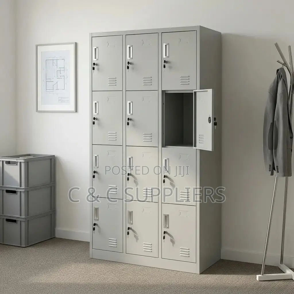 12-Doors Metallic Locker Cabinet.