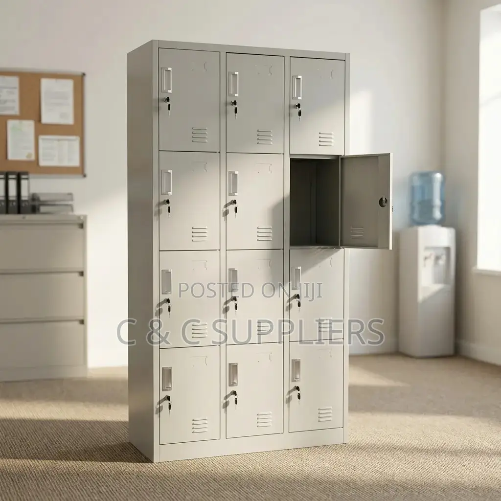 12-Doors Metallic Locker Cabinet.
