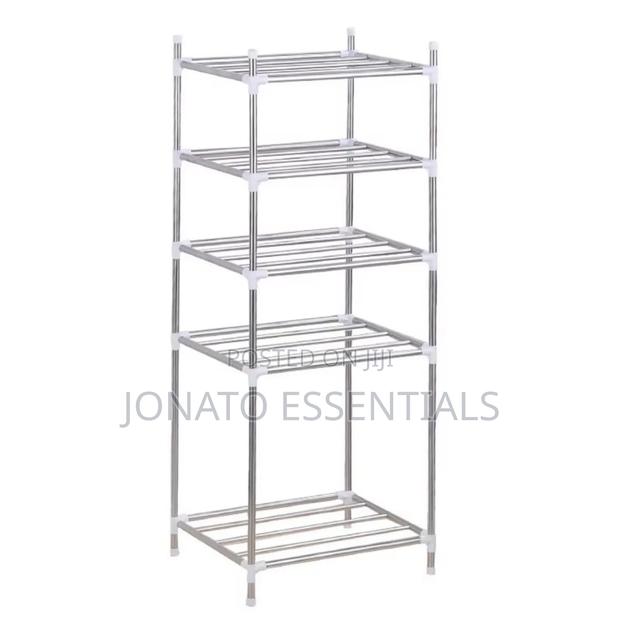 Stainless Steel Kitchen Rack Multi Tier Pot Storage Stand - thumbnail 2