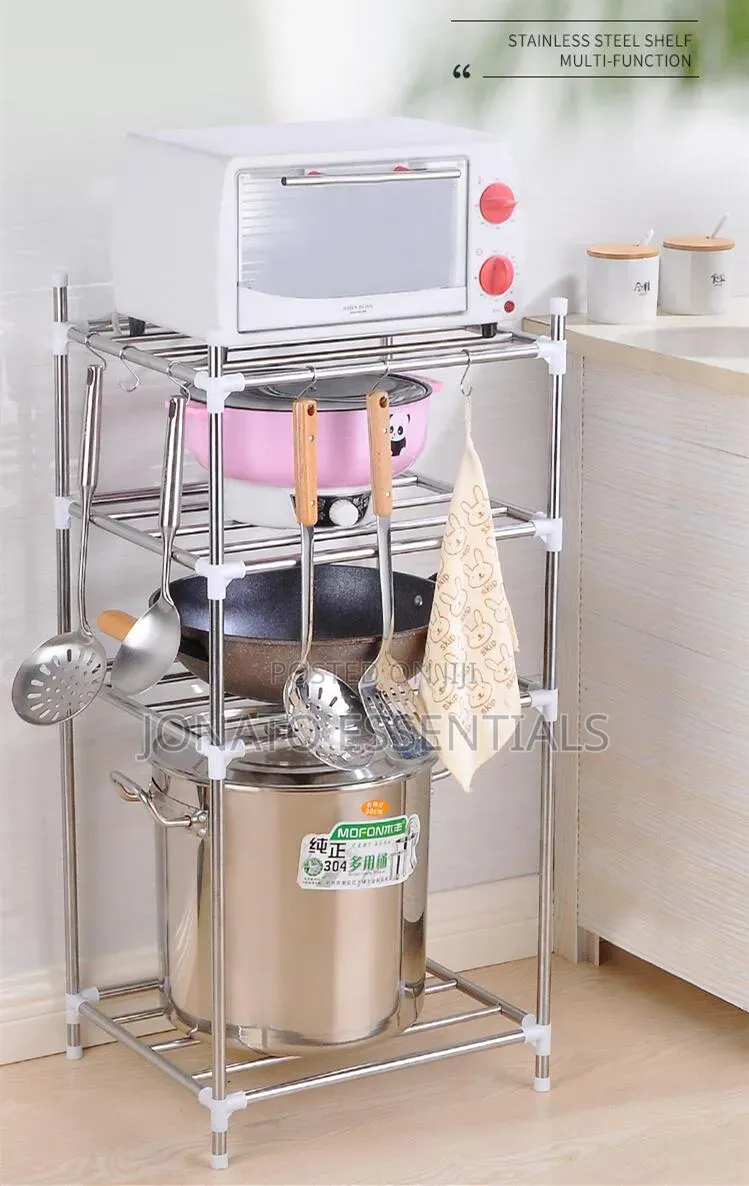 Stainless Steel Kitchen Rack Multi Tier Pot Storage Stand