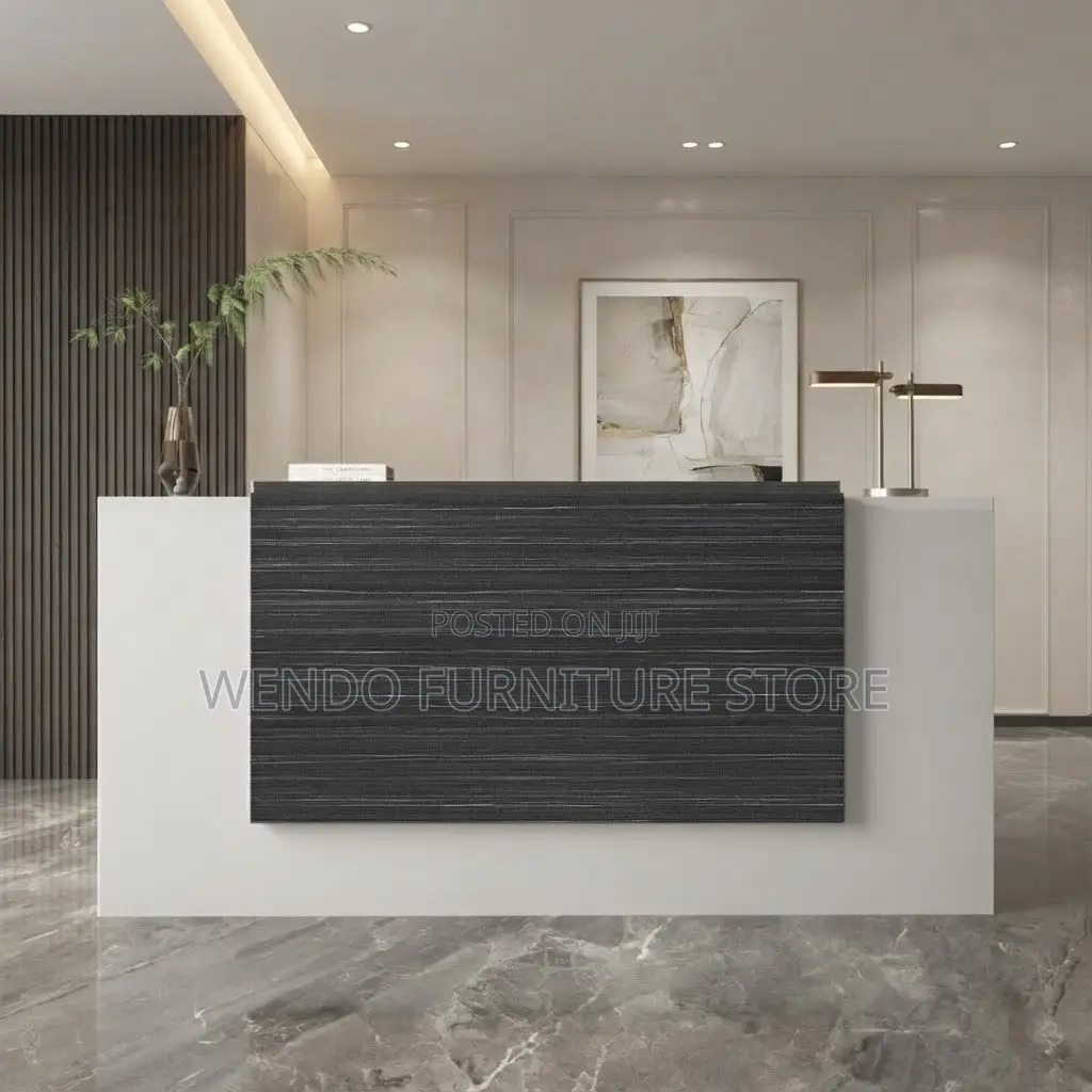 Reception Desk; 160CM White Offices Reception Table With Drawer