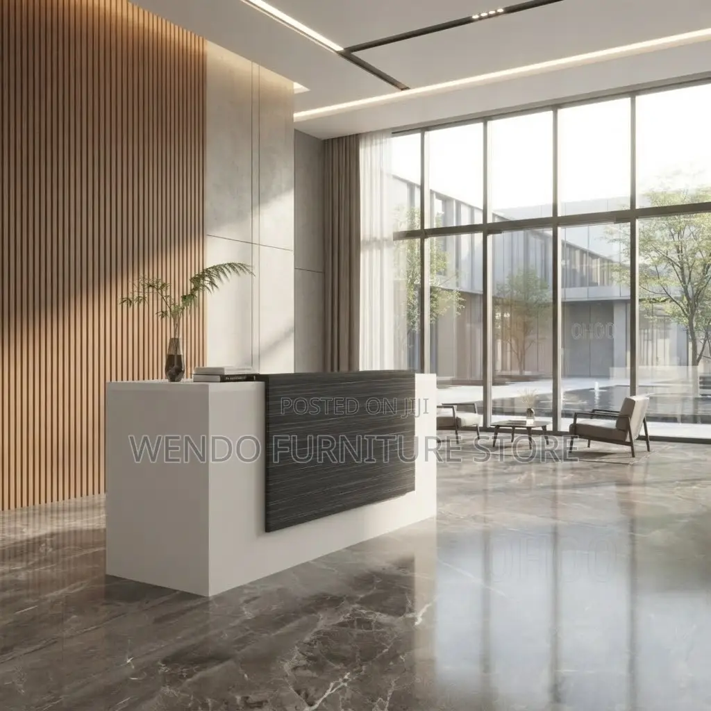 Reception Desk; 160CM White Offices Reception Table With Drawer