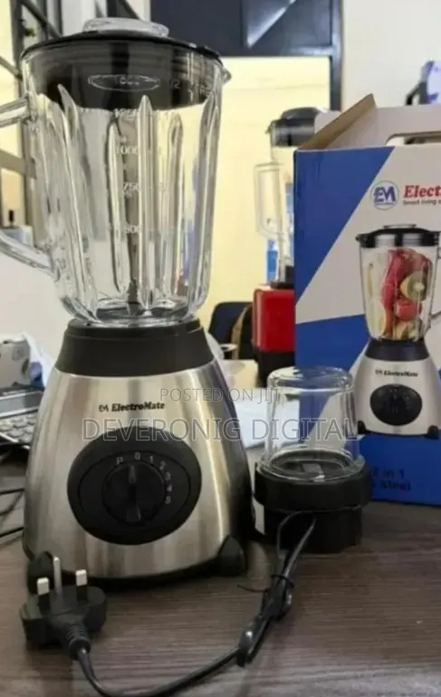 Electromate Powerful 2 in 1 Blender With Glass Jar -1.5 L