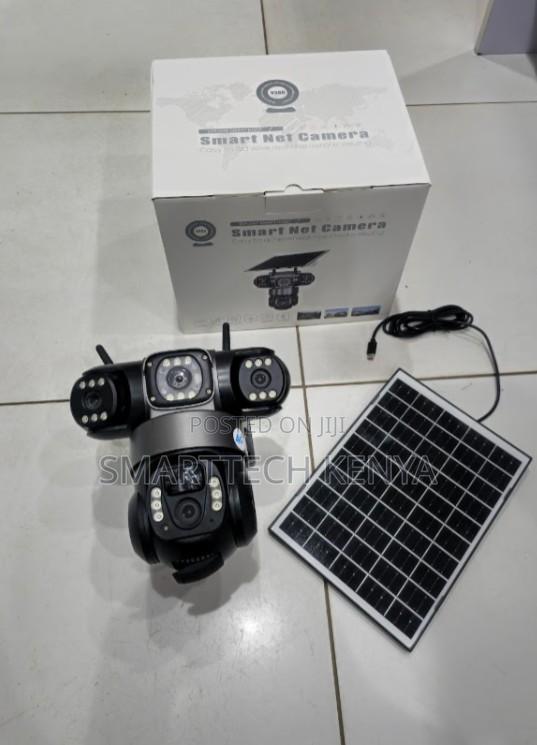 Triple Lens 4g Simcard Solar CCTV Outdoor CCTV Camera With 3 Lens