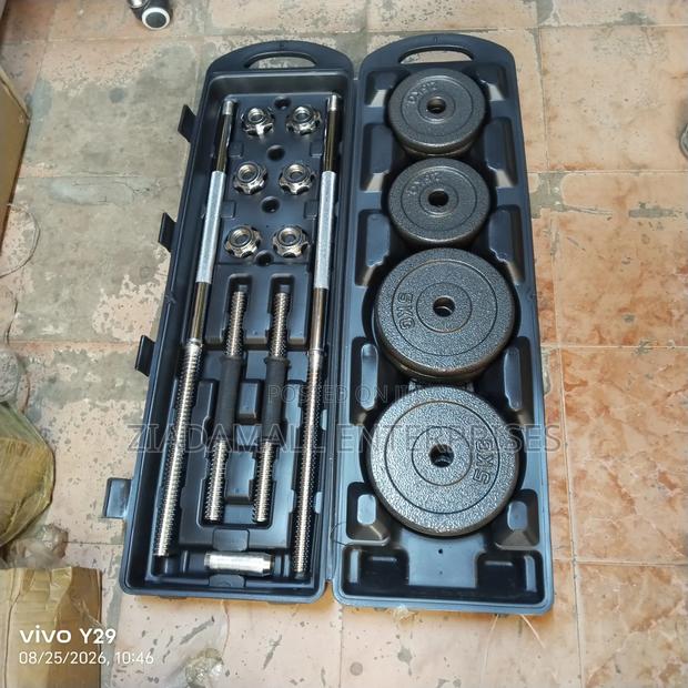 Non Rusting Black 50kgs- Fifty KGS Dumbbell Set. Original