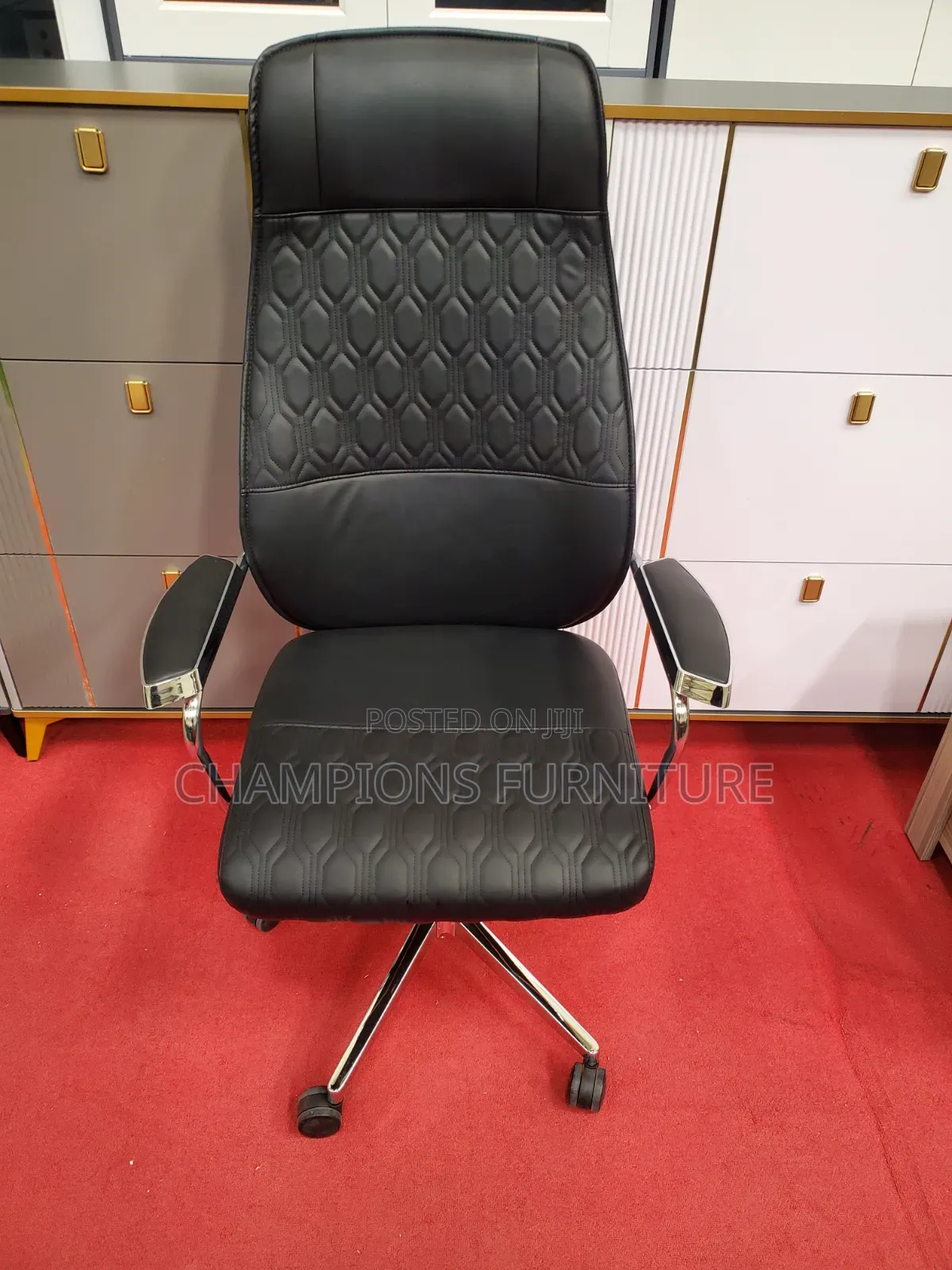 Imperial Geometric Leather Office Chair