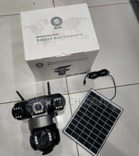 4G Triple Lens Solar CCTV Camera