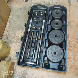 Gym Dumbells 50kgs Black With Carrying Case