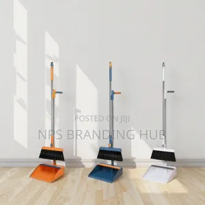 2 in 1 Foldable & Rotating Broom & Dustpan Set(Hm