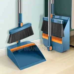 2 in 1 Foldable & Rotating Broom & Dustpan Set(Hm