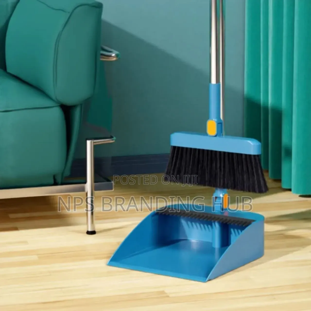 2 in 1 Foldable & Rotating Broom & Dustpan Set(Hm