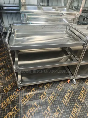 3-Tier Stainless Steel Food Trolley