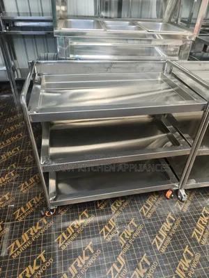 3-Tier Stainless Steel Food Trolley